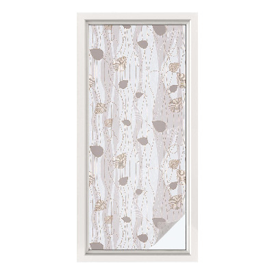 Privátna fólia na okno vitrážová Elegantné listy