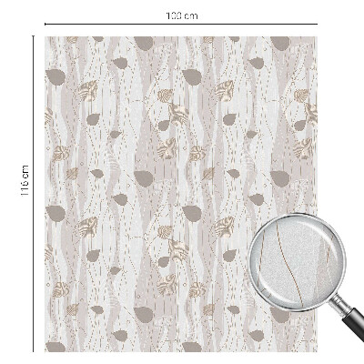 Privátna fólia na okno vitrážová Elegantné listy