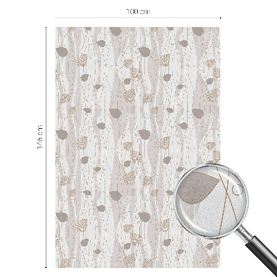 Privátna fólia na okno vitrážová Elegantné listy