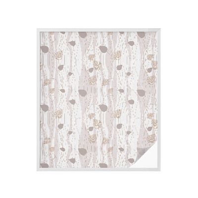 Privátna fólia na okno vitrážová Elegantné listy