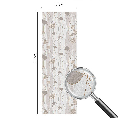 Privátna fólia na okno vitrážová Elegantné listy