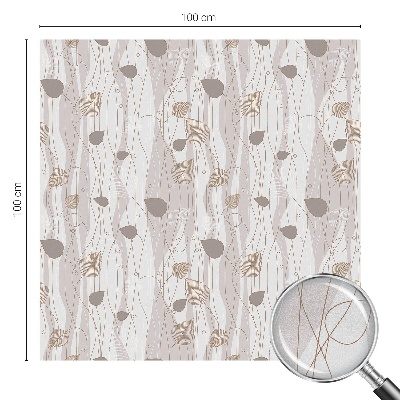 Privátna fólia na okno vitrážová Elegantné listy