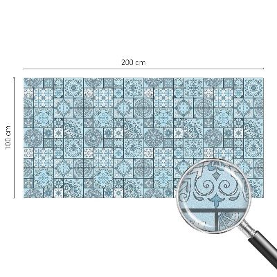 Samolepiaca fólia na sklo Modré dlaždice