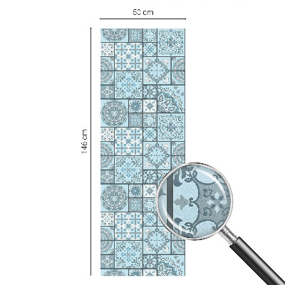 Samolepiaca fólia na sklo Modré dlaždice