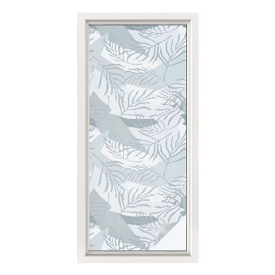 Samolepiaca vitráž na okno a dvere Jemné listy