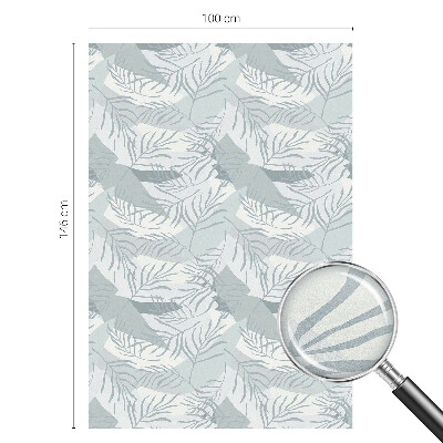 Samolepiaca vitráž na okno a dvere Jemné listy