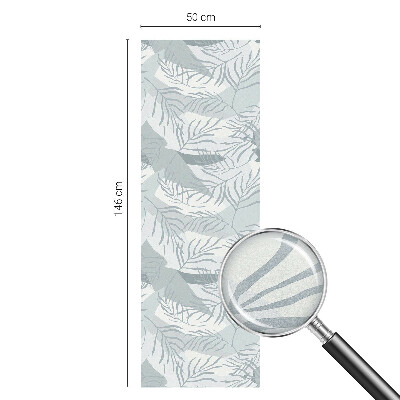 Samolepiaca vitráž na okno a dvere Jemné listy