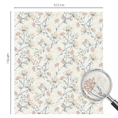 Privátna fólia na okno vitrážová Kvety harmónie