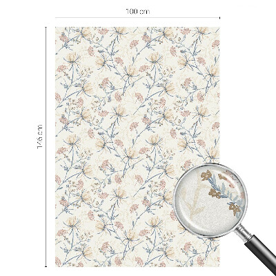 Privátna fólia na okno vitrážová Kvety harmónie