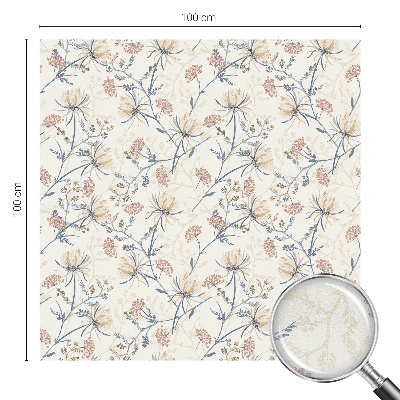 Privátna fólia na okno vitrážová Kvety harmónie