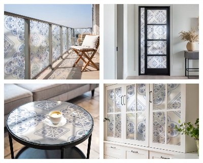 Fólia na okno na ochranu súkromia Geometrický vzor