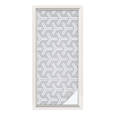 Privátna fólia na okno vitrážová Minimalistické línie