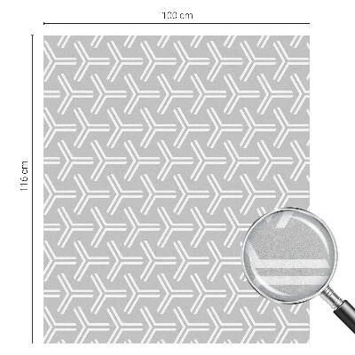 Privátna fólia na okno vitrážová Minimalistické línie