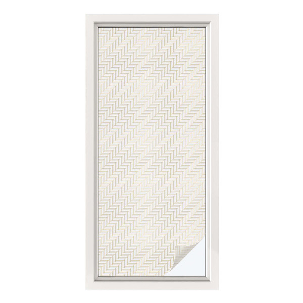 Samolepiaca vitráž na okno a dvere Elegancia rybej kosti