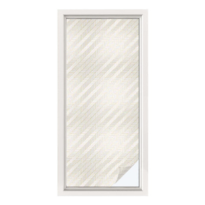 Samolepiaca vitráž na okno a dvere Elegancia rybej kosti