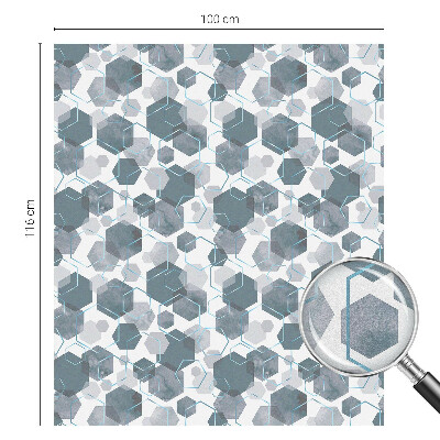 Samolepiaca fólia na sklo Geometrické šesťuholníky