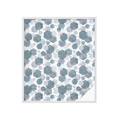 Samolepiaca fólia na sklo Geometrické šesťuholníky