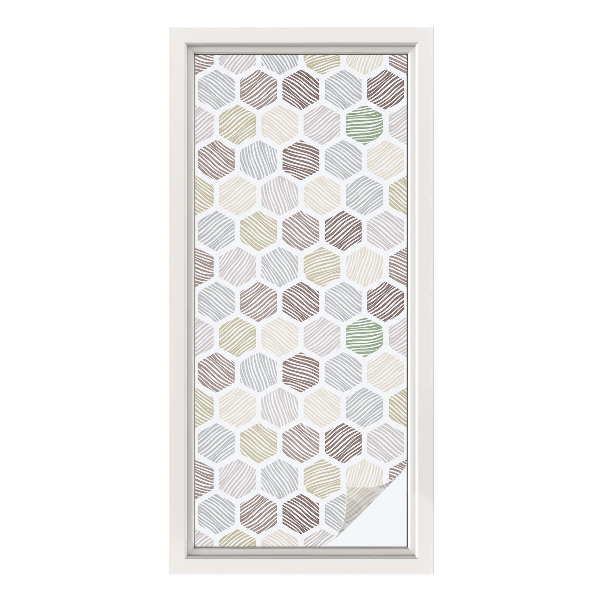 Fólia na okno na ochranu súkromia Geometrické vlny