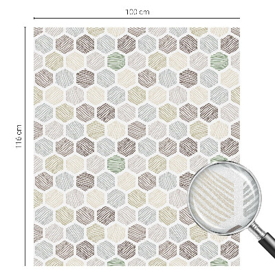 Fólia na okno na ochranu súkromia Geometrické vlny