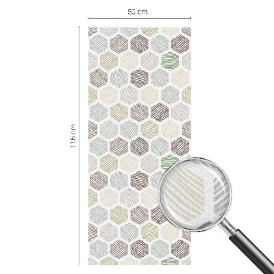 Fólia na okno na ochranu súkromia Geometrické vlny