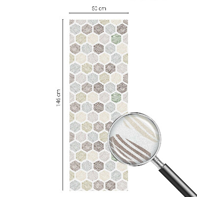 Fólia na okno na ochranu súkromia Geometrické vlny