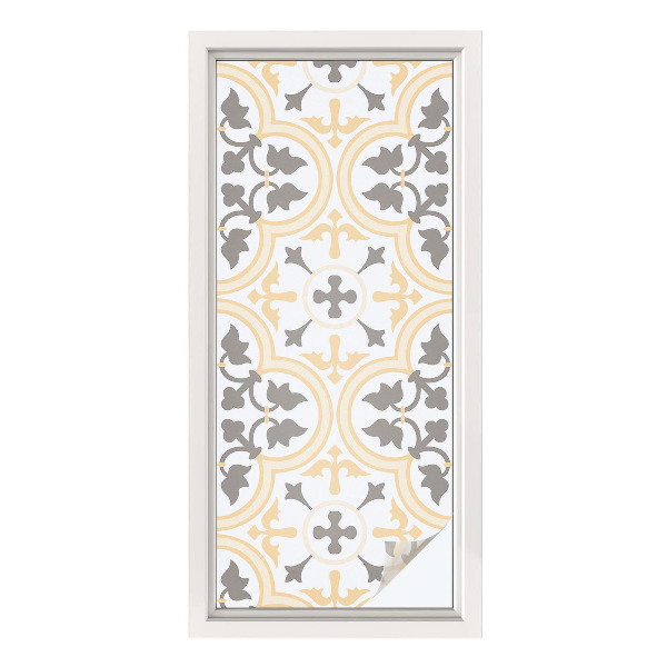 Samolepiaca vitráž na okno a dvere Rastlinné vzory