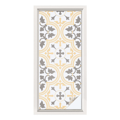 Samolepiaca vitráž na okno a dvere Rastlinné vzory