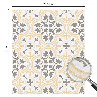 Samolepiaca vitráž na okno a dvere Rastlinné vzory