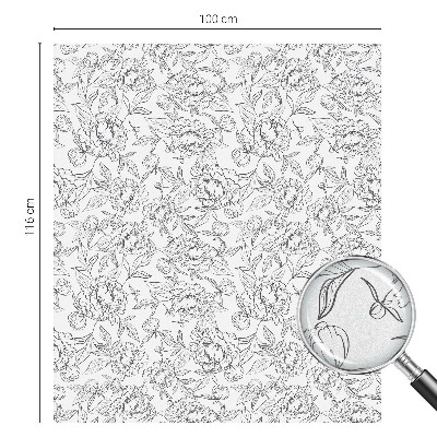 Fólia na okno na ochranu súkromia Kvetinový motív