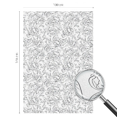 Fólia na okno na ochranu súkromia Kvetinový motív