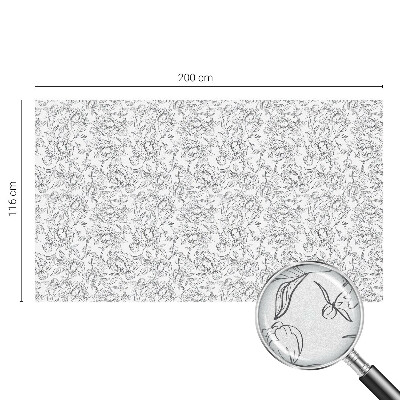 Fólia na okno na ochranu súkromia Kvetinový motív