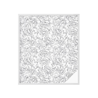 Fólia na okno na ochranu súkromia Kvetinový motív