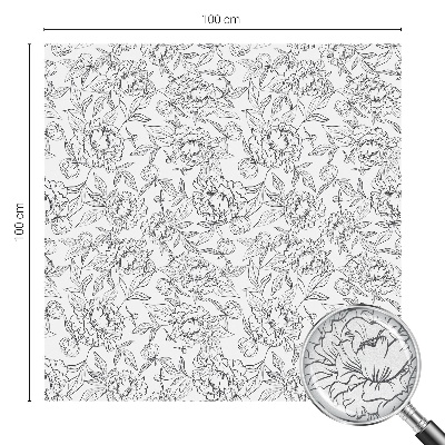 Fólia na okno na ochranu súkromia Kvetinový motív