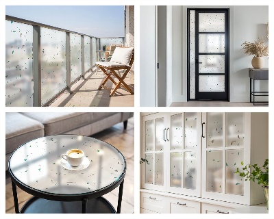 Fólia na okno na ochranu súkromia Rozptýlené prvky