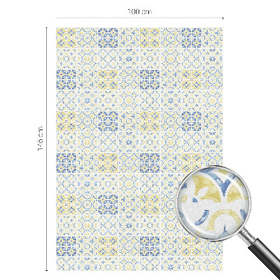 Samolepiaca vitráž na okno a dvere Klasické dlaždice