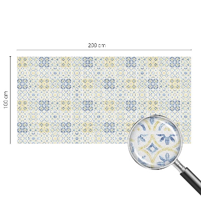 Samolepiaca vitráž na okno a dvere Klasické dlaždice