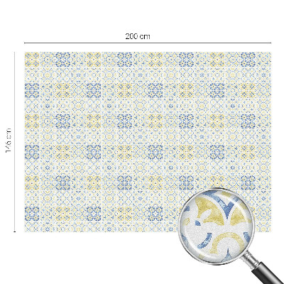 Samolepiaca vitráž na okno a dvere Klasické dlaždice