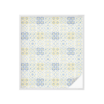 Samolepiaca vitráž na okno a dvere Klasické dlaždice