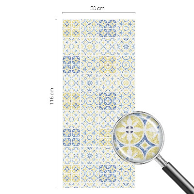 Samolepiaca vitráž na okno a dvere Klasické dlaždice