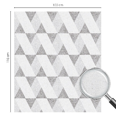 Privátna fólia na okno vitrážová Sivé trojuholníky