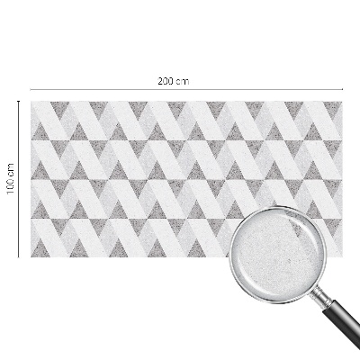 Privátna fólia na okno vitrážová Sivé trojuholníky