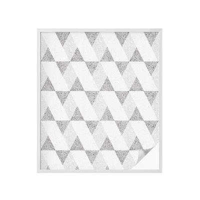 Privátna fólia na okno vitrážová Sivé trojuholníky