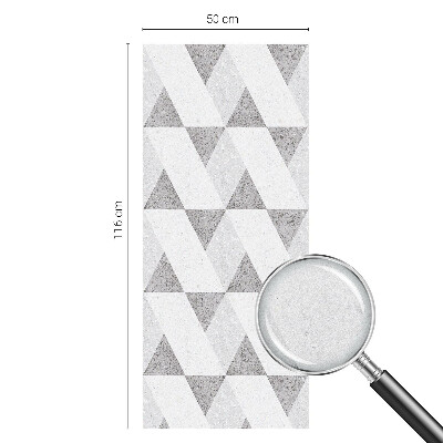 Privátna fólia na okno vitrážová Sivé trojuholníky