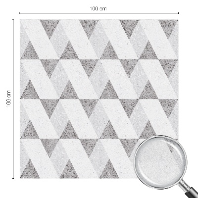 Privátna fólia na okno vitrážová Sivé trojuholníky