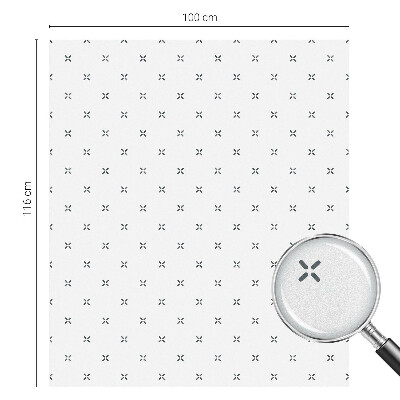 Fólia na okno na ochranu súkromia Geometrické kríže