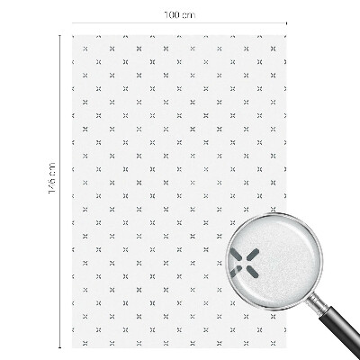 Fólia na okno na ochranu súkromia Geometrické kríže