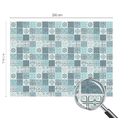 Samolepiaca vitráž na okno a dvere Boho dlaždice