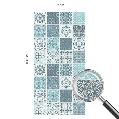 Samolepiaca vitráž na okno a dvere Boho dlaždice