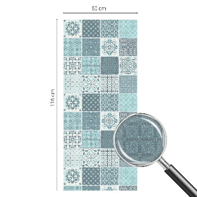 Samolepiaca vitráž na okno a dvere Boho dlaždice