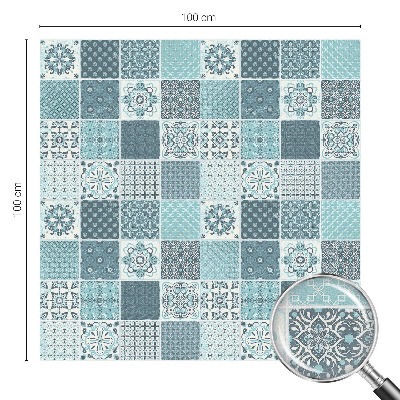 Samolepiaca vitráž na okno a dvere Boho dlaždice